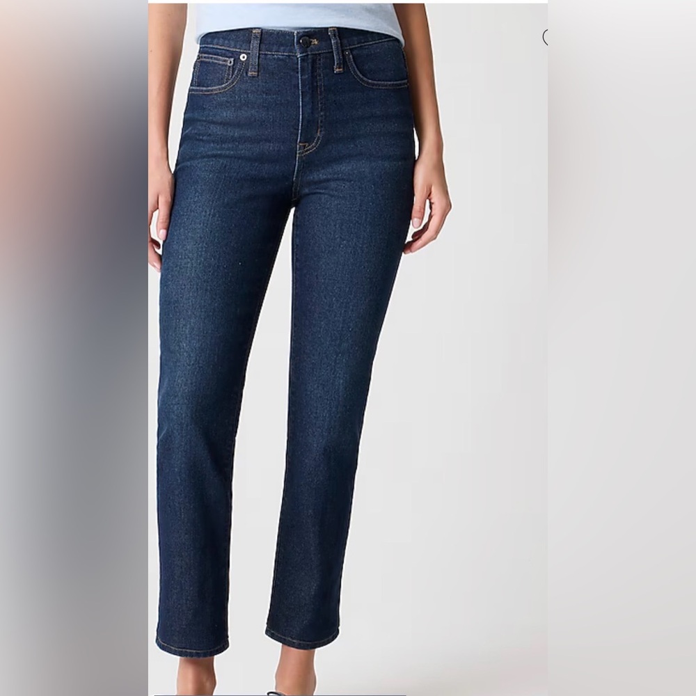 J. Crew Women's Straight Leg Jeans - Dark Blue size 30 - Picture 3 of 8